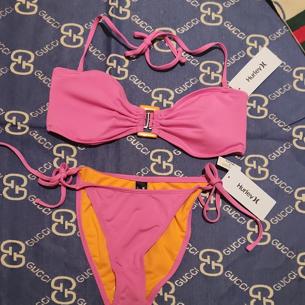 Hurley Vibrant Pink and Orange Bikini